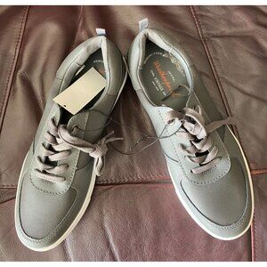 Weatherproof Vintage Mens Ethan Sneakers 9.5 Grey Leather Upper Memory Foam Foot